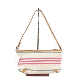 AUTHENTIC Burberry Beige and Pink Striped Shoulder Bag
